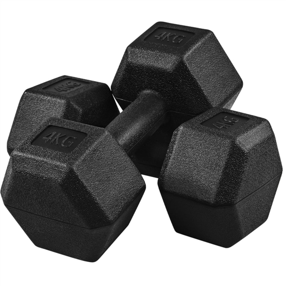 2x4kg (Sold in Pair) Hex Dumbbells Set