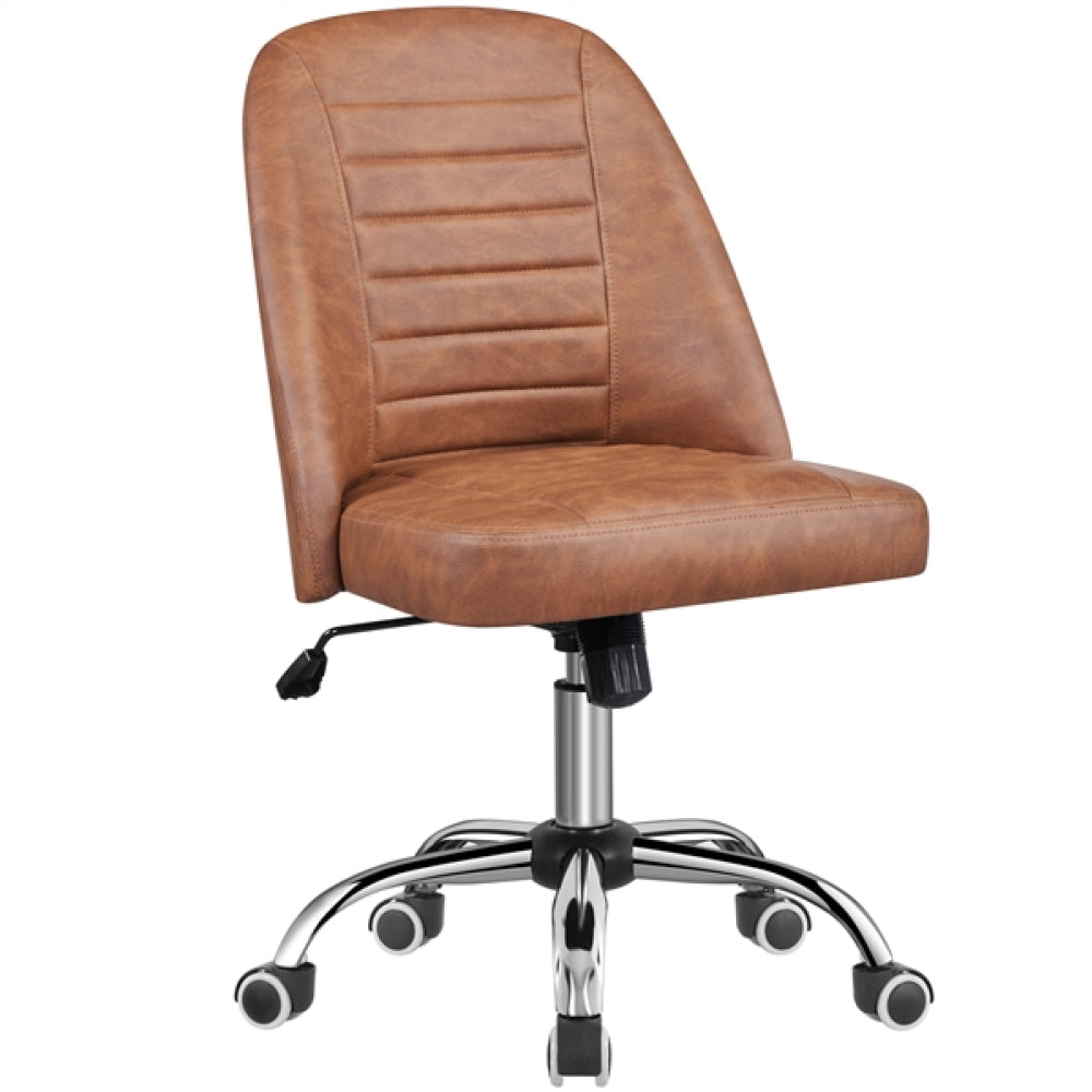 Faux Leather Mid Back Home Office Desk Chair