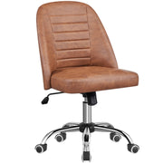 Faux Leather Mid Back Home Office Desk Chair