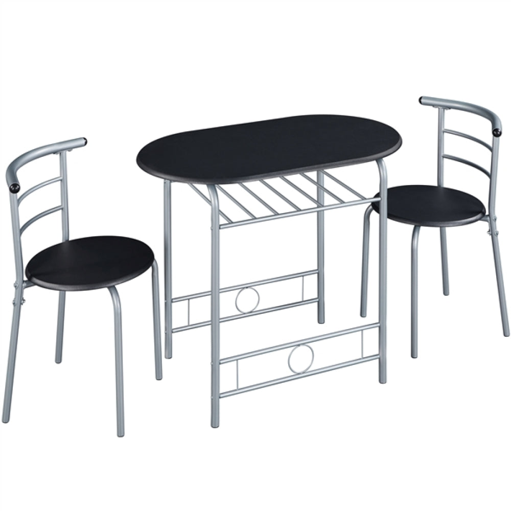 Modern Round Dining Table Set for 2 Chairs + 1 Table