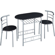 Modern Round Dining Table Set for 2 Chairs + 1 Table