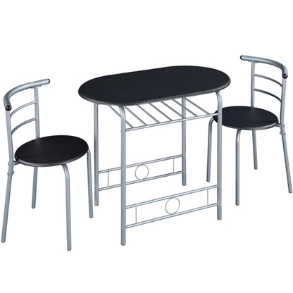 Modern Round Dining Table Set for 2 Chairs + 1 Table