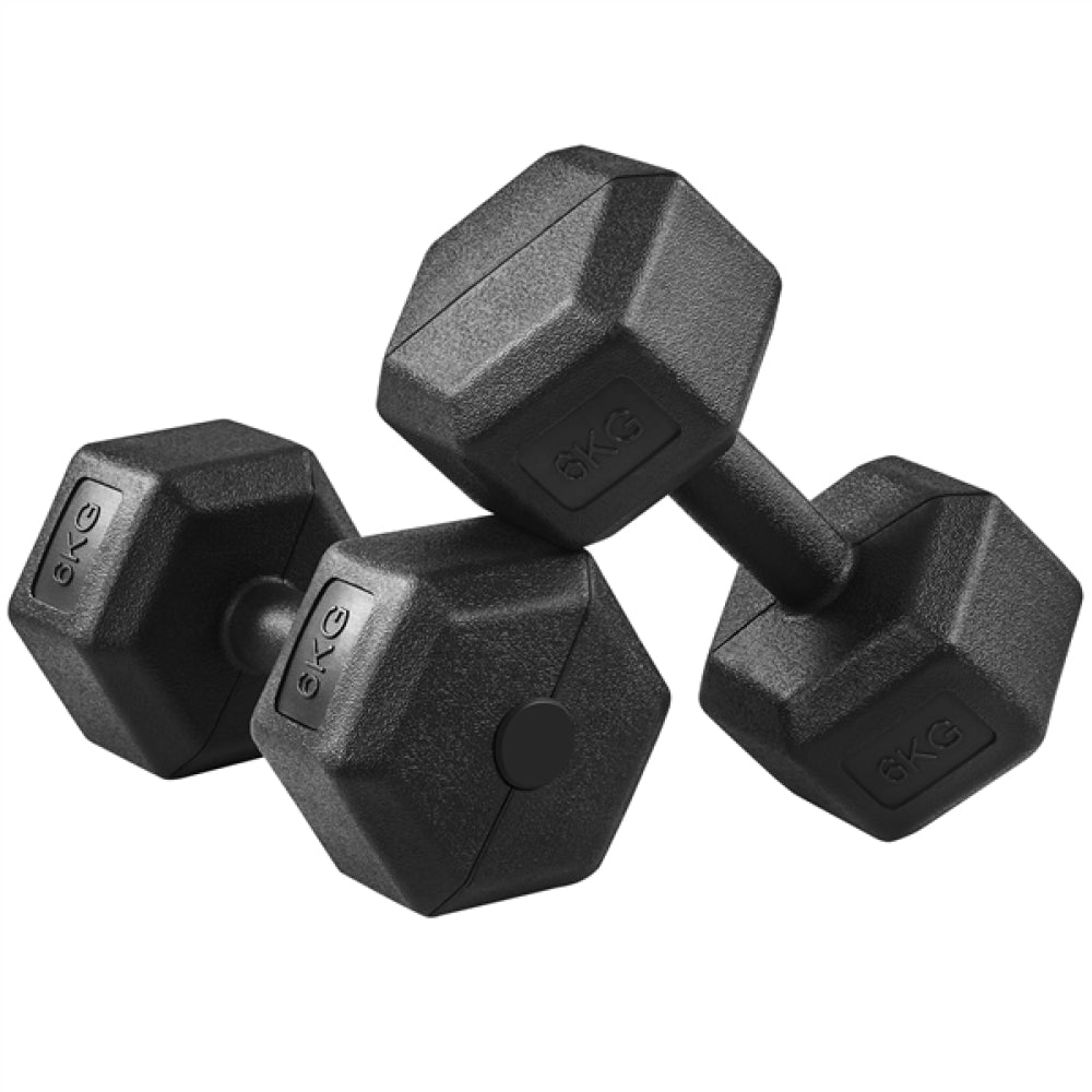 2x6kg Hexagon Dumbbells Set