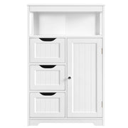 Bathroom Floor Cabinet MDF Wooden Storage Organizer w/ Drawers