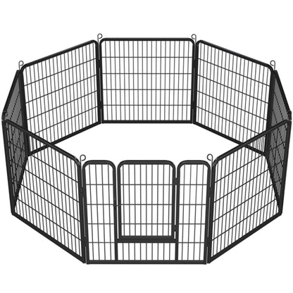 8 Panel Dog Pen Playpen Play Yard Metal Exercise Barrier Pet Pen