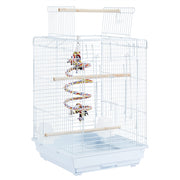 Open Top Travel Bird Cage with Open Play Top for Budgie Finch Green Cheek Canary
