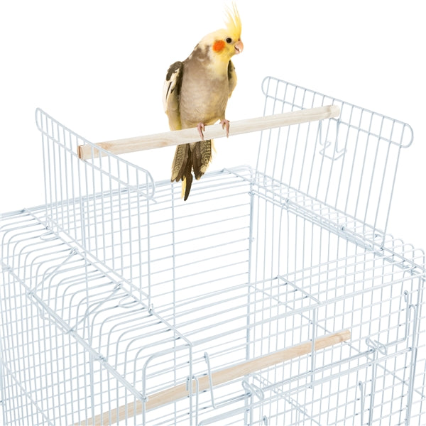 Open Top Travel Bird Cage with Open Play Top for Budgie Finch Green Cheek Canary