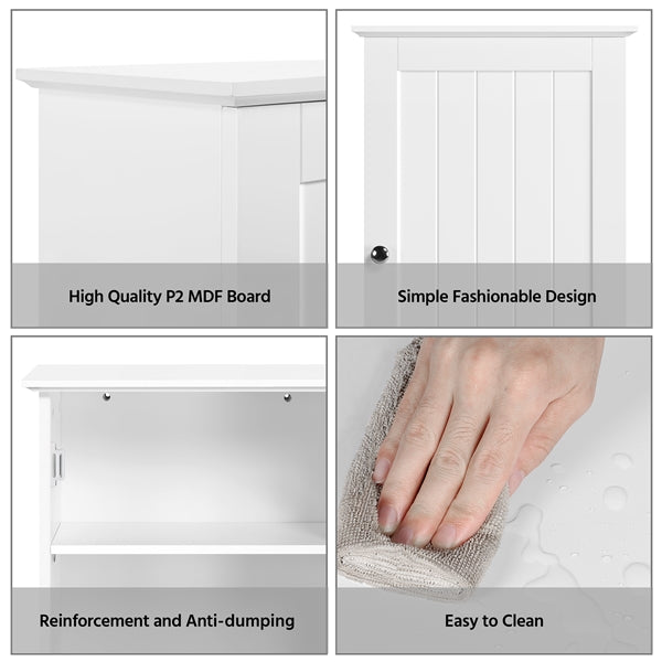 Wall Mounted Cabinet 3 Tiers Storage Single Door