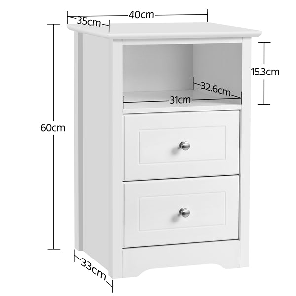 Set of 2 Side Tables Nightstands Side Tables End Table Nightstand
