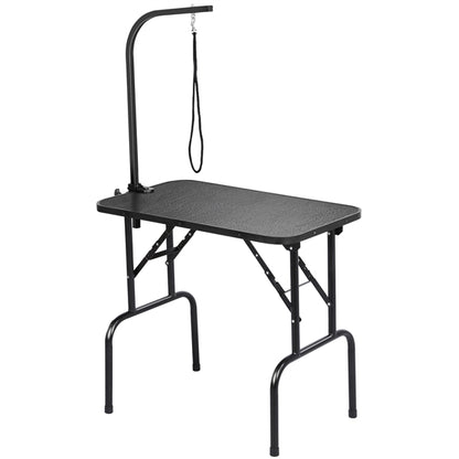 Pet Foldable Grooming Table Dog Cat Beauty Trimming W/Loop Noose Height Adjustable