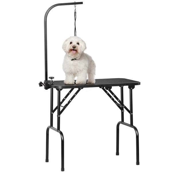 Pet Foldable Grooming Table Dog Cat Beauty Trimming W/Loop Noose Height Adjustable