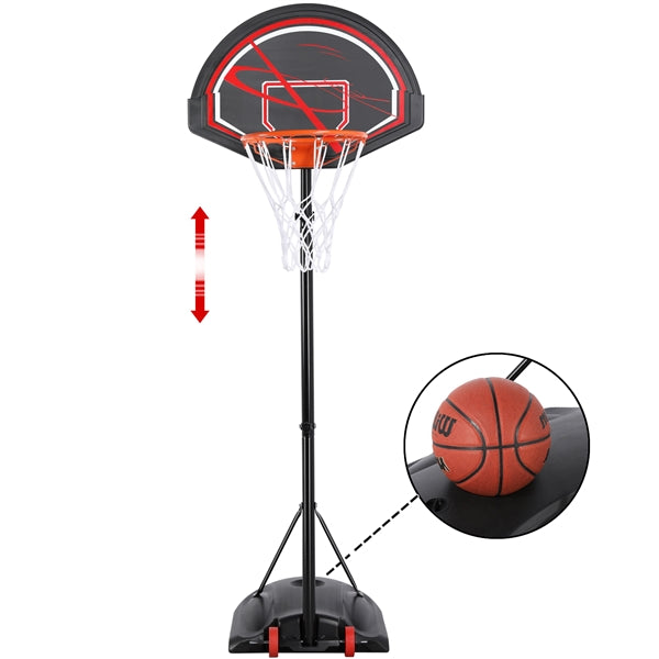 32" Youth Portable Basketball Hoop 7-9ft Adjustable Height Hoop System