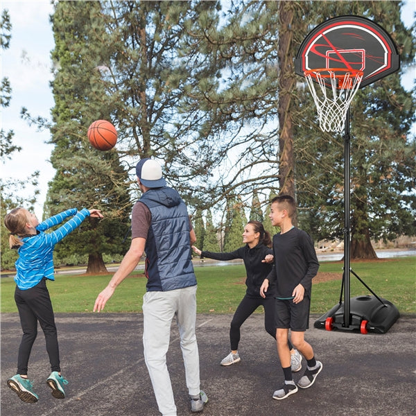 32" Youth Portable Basketball Hoop 7-9ft Adjustable Height Hoop System
