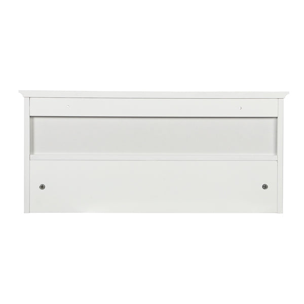 Hallway Coat Hook & Storage Unit White 4 Hooks Storage