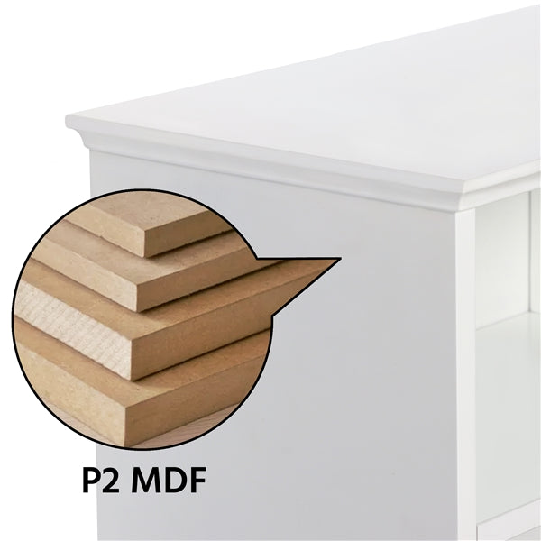 Hallway Coat Hook & Storage Unit White 4 Hooks Storage