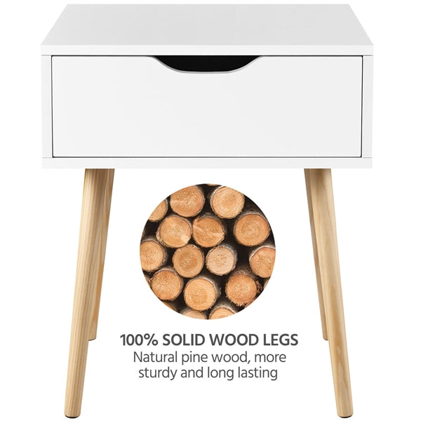 Mid-Century Modern Accent Sofa Side End Table Nightstand