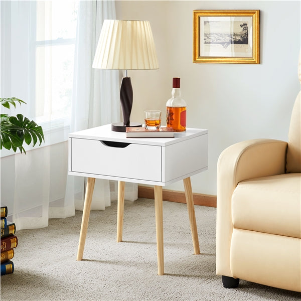Mid-Century Modern Accent Sofa Side End Table Nightstand