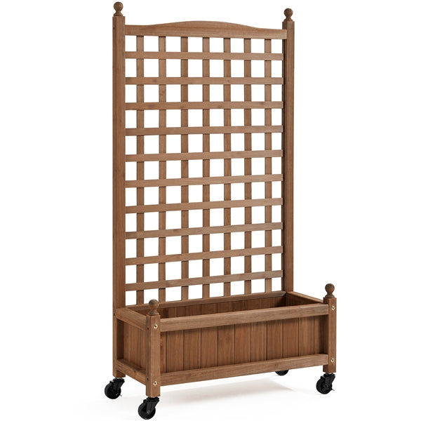 50" H Raised Garden Bed with Trellis planter Box for Vine Climbing Plant