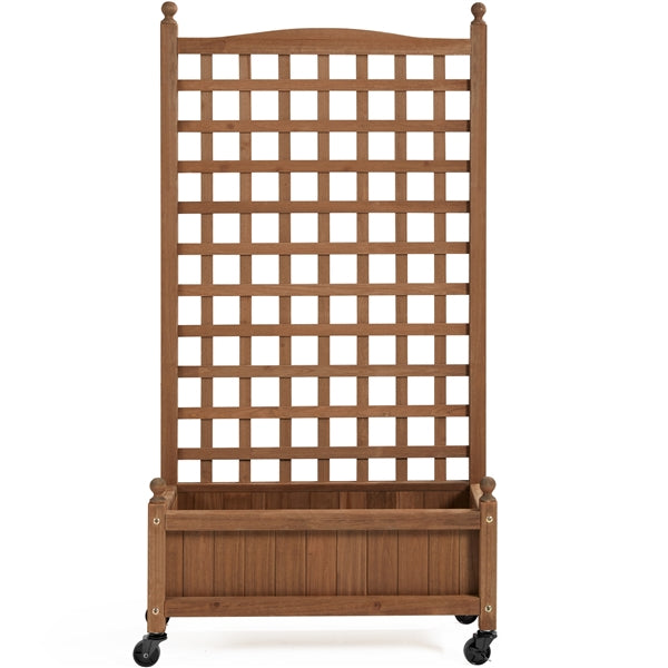 50" H Raised Garden Bed with Trellis planter Box for Vine Climbing Plant