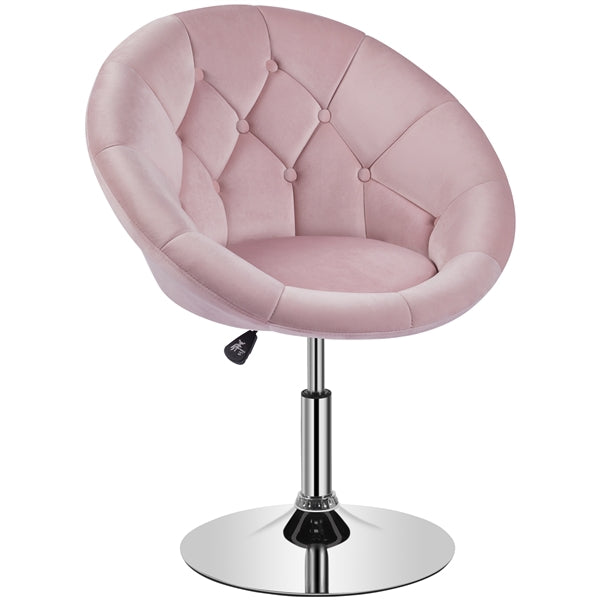 Makeup Vanity Chair Tufted Style Barrel Chair Contemporary Round Tufted Back Chair