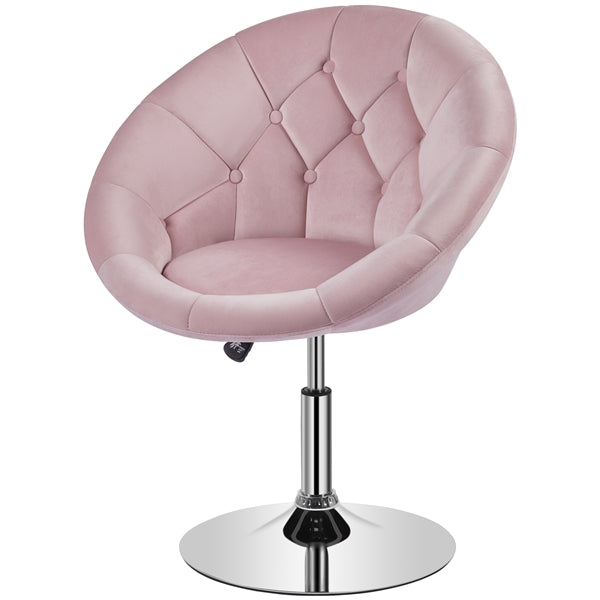 Makeup Vanity Chair Tufted Style Barrel Chair Contemporary Round Tufted Back Chair