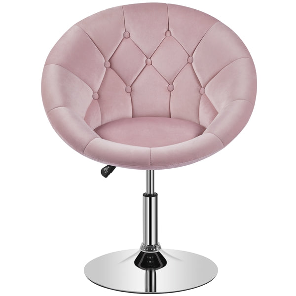 Makeup Vanity Chair Tufted Style Barrel Chair Contemporary Round Tufted Back Chair