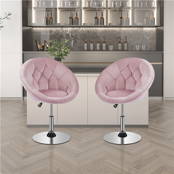 Makeup Vanity Chair Tufted Style Barrel Chair Contemporary Round Tufted Back Chair