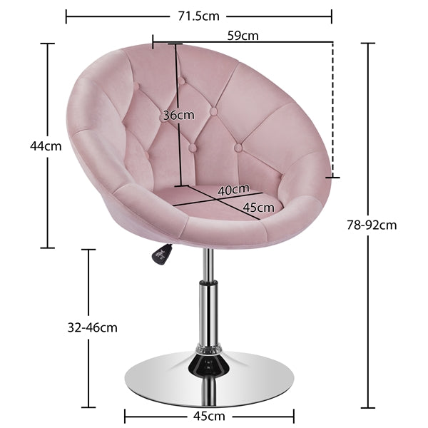 Makeup Vanity Chair Tufted Style Barrel Chair Contemporary Round Tufted Back Chair