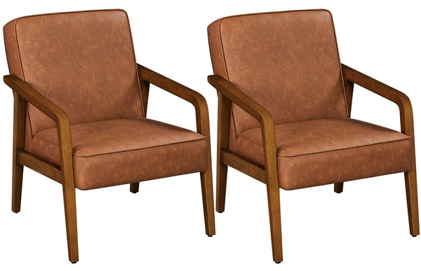 Set of Two Mid-Century Retro Modern Upholstered Lounge Chairs