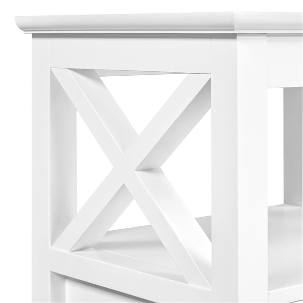 2PCS Farmhouse Bedside Table with 2 Drawer End Table Nightstand