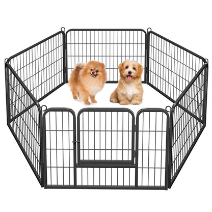 6 Panels Dog Playpen Foldable Metal Pet Playpen