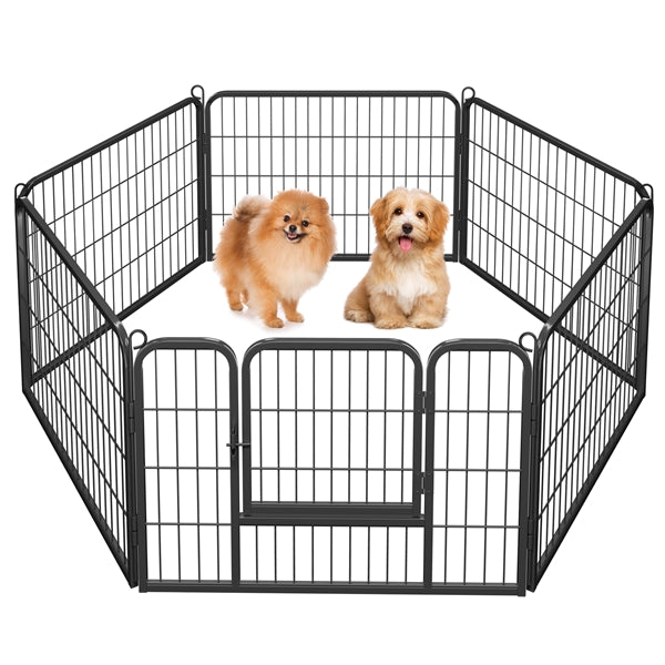 6 Panels Dog Playpen Foldable Metal Pet Playpen