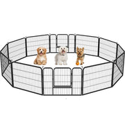 12 Panels Heavy Duty Dog Pen Pet Playpen Dog Exercise Barrier