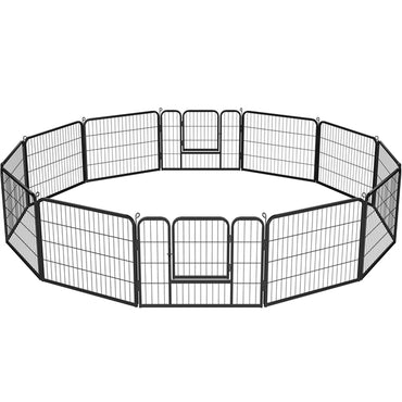 12 Panels Heavy Duty Dog Pen Pet Playpen Dog Exercise Barrier
