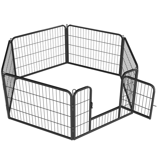 6 Panels Dog Playpen Foldable Metal Pet Playpen