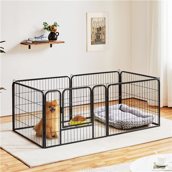 6 Panels Dog Playpen Foldable Metal Pet Playpen