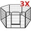 31.5"/80cm Heavy Duty Dog Playpen w/Door, Black Metal Folding Pet Enclosure for Dogs, Ducks & Rabbits