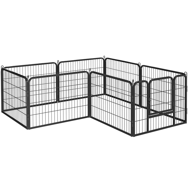 8 Panels Dog Playpen Metal Pet Playpen Iron Dog Cat Exercise Barrier
