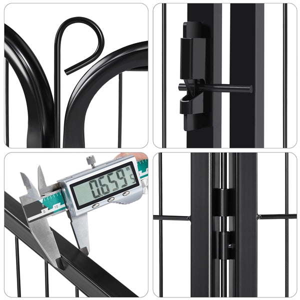 8 Panels Dog Playpen Metal Pet Playpen Iron Dog Cat Exercise Barrier