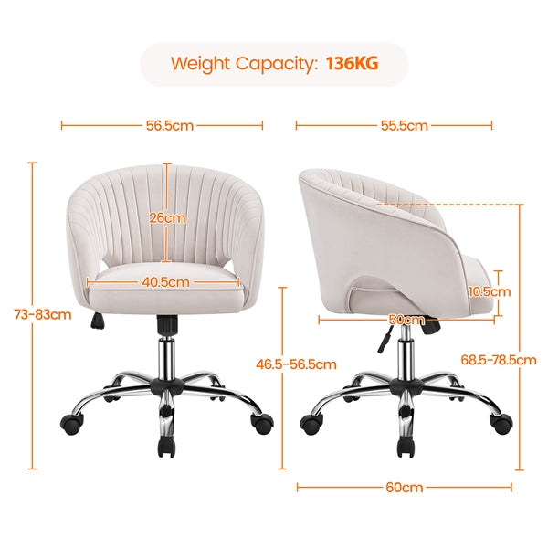 Home Office Chair Computer Chair with Tufted Barrel Back