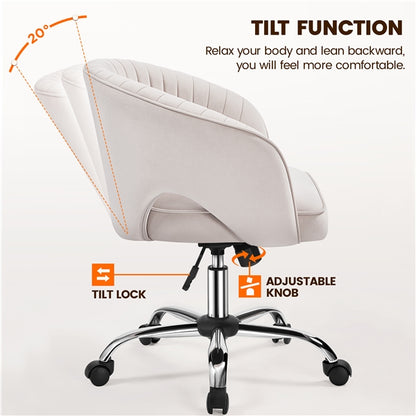 Home Office Chair Computer Chair with Tufted Barrel Back