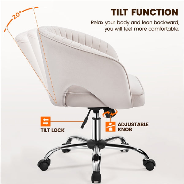 Home Office Chair Computer Chair with Tufted Barrel Back