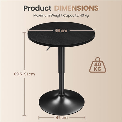 Adjustable Pub Table Bistro Table Pedestal Table