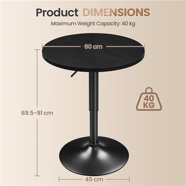 Adjustable Pub Table Bistro Table Pedestal Table