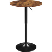 Adjustable Height Pub Table Counter Height Bistro Table w/ 360° Swivel Tabletop