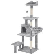 Yaheetech 57" Tall Cat Tree — Deluxe Multi-Level Cat Tower with Condo, Basket, Scratching Posts
