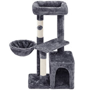 Cat Tower Plush Cover Cat Tree with Condo/Nest/Platform/Basket Big