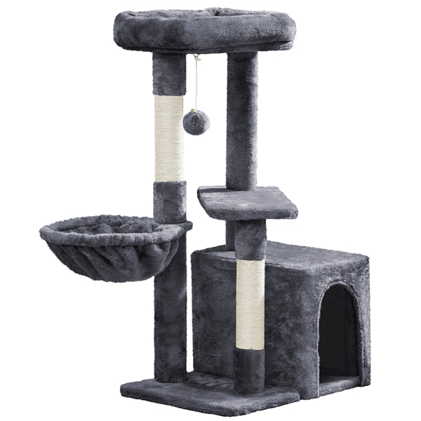 Cat Tower Plush Cover Cat Tree with Condo/Nest/Platform/Basket Big
