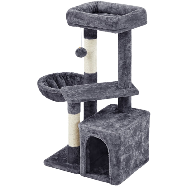 Cat Tower Plush Cover Cat Tree with Condo/Nest/Platform/Basket Big