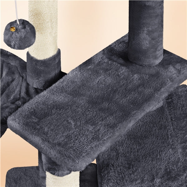 Cat Tower Plush Cover Cat Tree with Condo/Nest/Platform/Basket Big